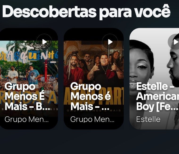 Tela do Fluxo mostrando descobertas personalizadas